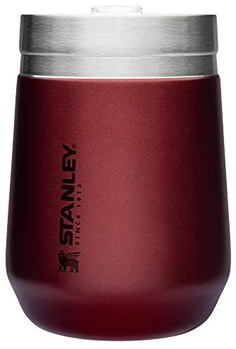 STANLEY Stainless Steel GO Tumbler, 10oz Stainless Steel Vacuum Insulated Wine Tumbler, 5 Hours Cold, 1.5 Hours Hot, and 20 Hours Iced
