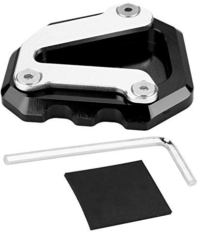 Gancon Motorrad Seitenständer Unterlage, CNC Seitenständer, Motorcycle Kickstand, Foot Side Stand Extension Pad Kompatibel mit KTM 790 Duke 2018–2019 (schwarz)