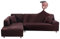 Jaotto Sofa Überwürfe Sofabezug Elastische Spandex Stretch Sofabezüge Couchbezug für L-Form Sofa Universal Waschbar Sofaüberwurf 2er Antirutsch(2 Sitzer+3 Sitzer,Kaffee)