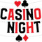 Sterling James Co. Glitzerbanner mit Casino-Thema – Las Vegas-Geburtstags- und Junggesellenabschiedsdekoration – Poker-Party-Girlande, Gefälligkeiten und Zubehör