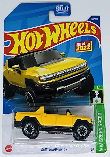 Hot Wheels - GMC Hummer EV - HW Green Speed 3/5 - HCT03 - Short Card - Yellow - GM - Mattel 2022