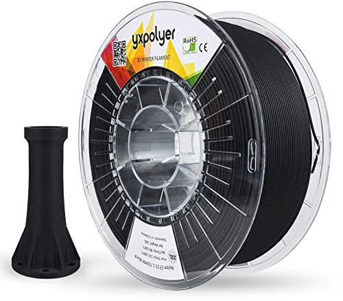 YXPOLYER PA6-CF gehacktes Kohlefaser-Nylon-Filament, 1,75 mm, 1 kg Spule, schwarz