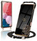 Micoden Coque pour Samsung Galaxy A13 4G Silicone avec Collier avec Motif Coeur d'amour Mignon Etui Housse avec Cordon Tour de Cou Lanière en Corde pour Samsung Galaxy A13 4G(Noir)