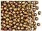 600 unidades de perlas de cristal checas facetadas pulidas fuego, redondas, 4 mm, oro sedoso iris mate