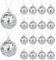 Faireach Discokugel,40pcs Weihnachtskugeln,3 Größe Silberne Weihnachtsdeko Ball,Silber Spiegelkugel,Spiegel Discokugeln, Spiegel Ball,Disco Ball für Weihnachtsbaum Dekoration Hochzeit Geburtstag Party