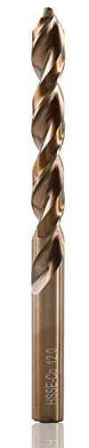 Juego de brocas helicoidales recubiertas de cobalto de 1,0-13 mm M35 Broca de pistola para herramientas eléctricas de cortador de agujeros de madera/metal, 12,0 mm, 5 uds.