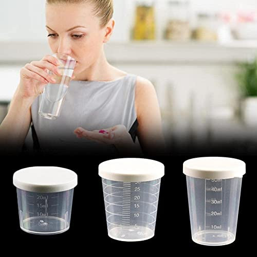 FROVOL Gobelet gradué en plastique transparent de 20/30/50 ml pour la cuisson de la carafe, multifonctionnel, conteneur L M3R6