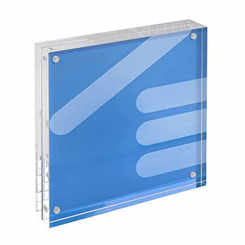 Quadratischer Magnetrahmen 150x150mm, 30mm stark (2x15mm) / magnetischer Bilderrahmen/Fotorahmen Acrylglas/Acryl/Familienfoto/Hochzeit/Zeigis®