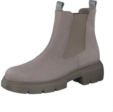 Paul Green Damen Chelsea-Boots, Frauen Chelsea Boots,Schlupfstiefel,Stiefel,Bootee,Booties,halbstiefel,Kurzstiefel,Grau (Gravel),38.5 EU / 5.5 UK