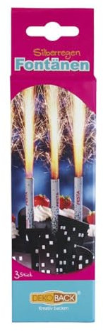 Dekoback Tortenfontäne Silber