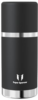 Super Sparrow Botella Termica - 500ml/750ml/1000ml - Termo de Acero Inoxidable - Cantimplora Sin BPA - Termo Cafe - Tapa Antifugas que Sirve de Taza - Se Mantiene Caliente 12 o Frío 24 Horas