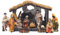 Fulenyi Weihnachtskrippe Set, Tischszene, Krippenstall mit 11 Figuren, Weihnachtsdekoration, Kunstharz, Wohnaccessoire Deko, Traditionelle Krippe für Weihnachten