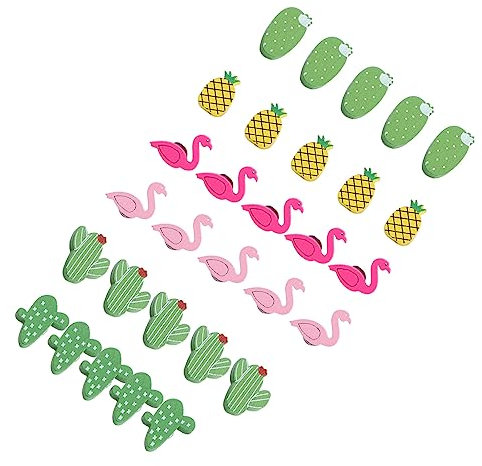 MAGICLULU 30st Reißzwecke Whiteboard-nägel Cartoon-Muster-nadeln Kaktus-flamingo-Ananas-stecknadeln Stecknadeln Zeichnen Hölzerne Reißnägel Schöne Stecknadeln Holz Karikatur Artikel Anzeigen