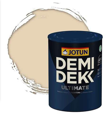 Jotun - Peinture Bois, Lasure Opaque pour Extérieur et Intérieur Satinée - DEMI DEKK CLEAN TECH - RAL 1015 - Ivoire Clair - 0,75L