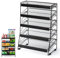 Lineware Snack-Organizer mit 5 Etagen, für die Arbeitsplatte, Snack-Display für Theke, tragbares Chip-Rack, schwarzes Metall-Snackregal für Einzelhandel, Küche, Büro