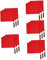 BESPORTBLE 15 Pièces drapeau arbitre drapeaux de juge de ligne de football match drapeau de sécurité main emblèmes petits drapeaux de signalisation drapeaux de football des sports équipement
