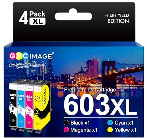 GPC IMAGE 603 XL 603XL Multipack Kompatible für Epson 603 Patronen 603 XL für Epson XP 3100 Druckerpatronen XP 3200 XP 3105 XP 2100 XP 4100 XP 4150 XP 4105 XP 2150 WF 2830 WF 2835 WF 2810 (4er-Pack)