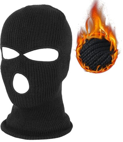Balaclava 3 Loch,3-Loch Sturmmaske,Gestrickte Sturmhaube,Sturmhaube Mit 3 Löchern,Gestrickte Skimaske Winter Sturmhaube,3 Löcher Gestrickte Sturmhauben,3-Loch-Vollmasken-Skimaske Warme,Einheitsgröße