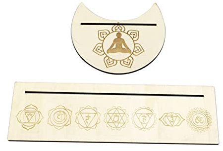 Alasum 3sätze Holz-tarotkartenständer Im Monddesign Rechteckiger Altarhalter Für Tarotkarten Dekorativer Kartenhalter Aus Hochwertigem Holz Für Wahrsager-zubehör Und Mystische