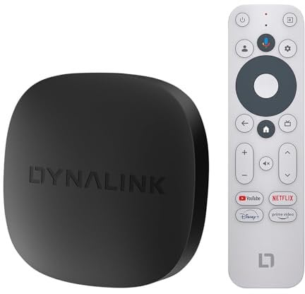 Google TV Box - Boîte TV 4K UHD Compatible Google TV et Netflix Certifié, Smart TV Box Prenant en Charge GoogleAssistent, Dolby Audio, HDR10+, Chromecast, Dualband-WiFi BT5.0, 2GB+16GB Streaming Box