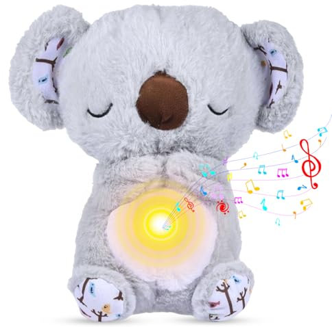Tuofang Loutre Qui Respire, Koala Relaxant Qui Respire Peluche, Mignon Endormi Qui Respire Loutre, Soulagement l'anxiété Koala Battements de Coeur Peluche, Approprié Enfants Compagnon Sommeil