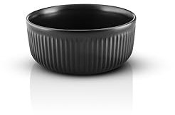 EVA TRIO | Legio Nova Schale 0,5 l 13 cm Schwarz | Praktische Steinzeug Schale mit rustikalem Design | Schüssel Ideal für Salat, Nudeln, Gemüse, Obst | Dänisches Design | Black