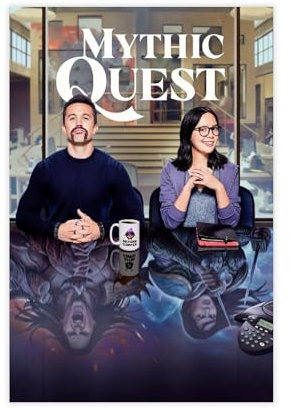 MAYLOVELY Mythic Quest TV-Serie-Poster, Leinwand-Poster, Wandkunst, Dekordruck, Bild Gemälde für Wohnzimmer, Schlafzimmer, Dekoration, 60 x 90 cm