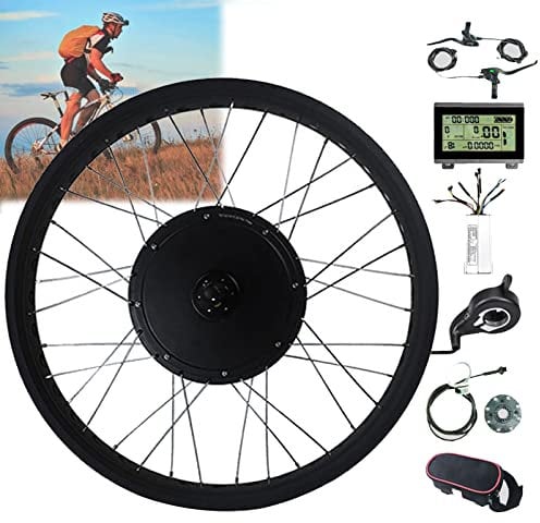 72V 3000W Electric Bike Conversion Kit - Direct Drive Rear Wheel Motor Set for Battery E-Bike - LCD Panel Included - 20 Snow E-Bike Hub