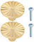 OTOTEC Lot de 2 Boutons de Placard Ronds en Alliage pour Porte de Cuisine Meuble de Commode Trou Unique Doré
