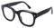 OuShiun Lesebrille mit Modischem Rahmen und Blaulichtfilter für Männer und Frauen, Federscharnier, Anti-Ermüdungs-Computer-Lesebrille, Schwarz 2,0