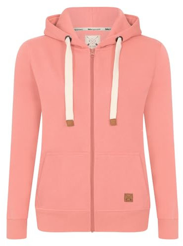 Blu Apparel Sweat à capuche zippé extra chaud pour femme - Sweat à capuche uni en polaire chaude pour l'hiver, rose, 38