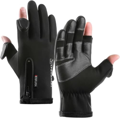 QMOWIZ Handschuhe Fahrradhandschuhe Herren Winter Outdoor Coldproof Verdickte warme Reiterhandschuhe Warm Gloves