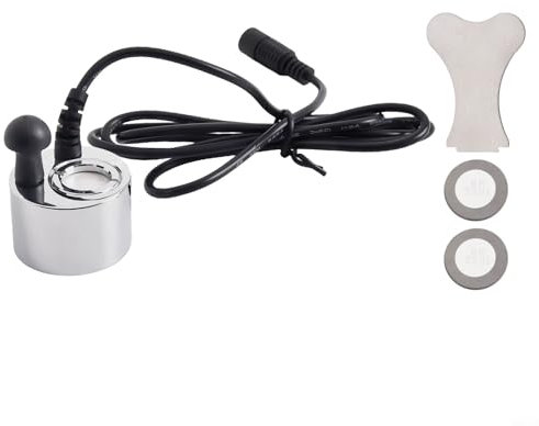 Electric Fire Insert Heater Glass Disk Transducer Single Head Atomizer 3D Atomizing Fireplace Movement Humidifier Accessories For Sink, Fish Tank, Artificial Fireplace,Humidifier