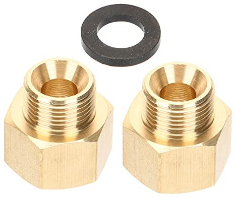 GALPADA Adaptador Latón de 3/8 a 9/16 para de Gas y Vehículos Recreativos 2 Piezas Instalación Alta Durabilidad