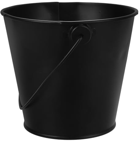 BESTonZON Cubo de Grasa Fácil de Limpiar Recoge Aceite y Grasa Negro Resistente al Calor para Barbacoa de Hojalata para Uso en Barbacoa al Aire Libre | Cubo de Grasa para Barbacoa, Fácil de Guardar, Uso Exterior y Cocina, Accesorio Negro