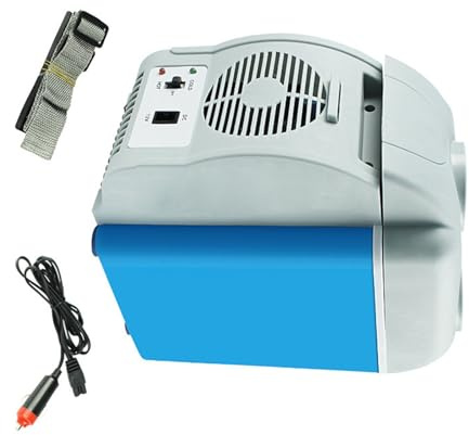 Petit réfrigérateur 2 en 1 7,5 L 12 V pour voiture avec armoire et réchauffeur, refroidissement rapide, multifonctionnel, portable avec congélateur