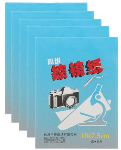 250 Blatt Linsenreinigungspapier aus Papier für Klare Optik | Booklet zum Abreißen, Entfernt Fett und Fingerabdrücke, für Tablette und VR Headset Linsen