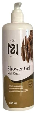 Gel Douche avec Oudh, Enrichi en huile d'argan huile d'aloès Vera Hydratant et Rafraîchissant, PH neutre Pour Tous Types de Peau, 400 ML