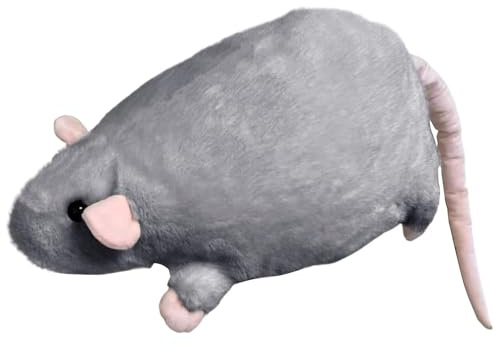 Xiyocadt Plüschmäuse, Niedliche Maus Kuscheltier Puppe, Simulation Maus Plüschtier, Flauschiges Ratte Stofftier, Plüsch Gefüllte Spielzeug für Kinder Mädchen Rollenspiel Stressabbau (35cm,Grau)