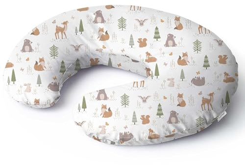 Niimo® Stillkissen Klein für Baby – Stillkissen in Halbmond Form | 15,5 x 39 cm, Bezug aus 100 % Baumwolle, OEKO-TEX® Standard 100, Atmungsaktiv & Waschbar, Ideal zum Stillen & Füttern