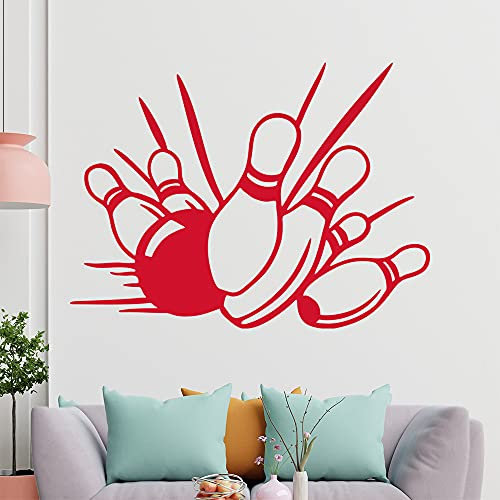 KIWISTAR Bowling - Kegeln Pins Kugel Strike Wandtattoo in 6 Größen - Wandaufkleber Wall Sticker - Dekoration, Küche, Wohnzimmer, Schlafzimmer, Badezimmer