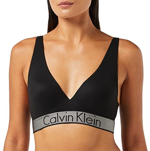 Calvin Klein Damen Plunge Push Up Push-Up BH, per Pack Schwarz (Black 001),(Herstellergröße: 0D34)
