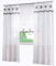 BAILEY JO 1er-Pack Gardine mit Herz Muster Gardineschal Stickerei Transparent Voile Vorhang (BxH 140x145cm, Grau mit Kräuselband)