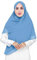 Lina & Lily Premium Chiffon Damen Muslim Hijab Kopftuch Schal Quadrat 145 x 145cm (Azurblau)