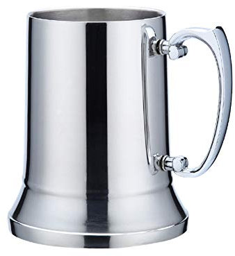 Xiton 1pc Edelstahl Tankard L Kaffee Bier Tee Cocktail-Becher Doppelschalig Insulated-Bierkrug 560m