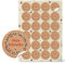 Logbuch-Verlag 24 kleine runde Weihnachtsetiketten zum Aufkleben auf Weihnachten Geschenke Sticker für die Etiketten Kraftpapier