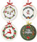 4 Sets Embroidery Starter Kit with Christmas Pattern, Cross Stitch Set for Beginners, DIY Decor Living Room.