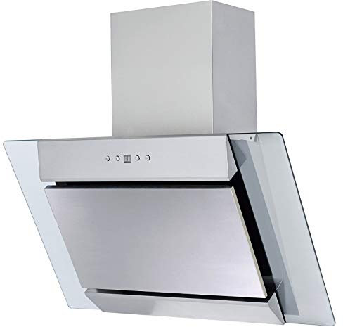 SIA AMZAGL61SS 60cm Angled Stainless Steel Chimney Cooker Hood Extractor Fan