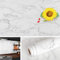 Livelynine 40CMx5M Papier Peint Mural Gris et Blanc Épais Autocollants Sticker Adhesif Mural Cuisine Effet Marbre Rouleau Imperméable pour Cuisine Salle de Bain Évier Armoire Placards Plan de Travail