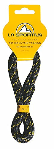 LA SPORTIVA Unisex Laccio Mountain Trango Schnürsenkel, Schwarz/Gelb (Mehrfarbig), Einheitsgröße, Schwarz/Gelb (Mehrfarbig)